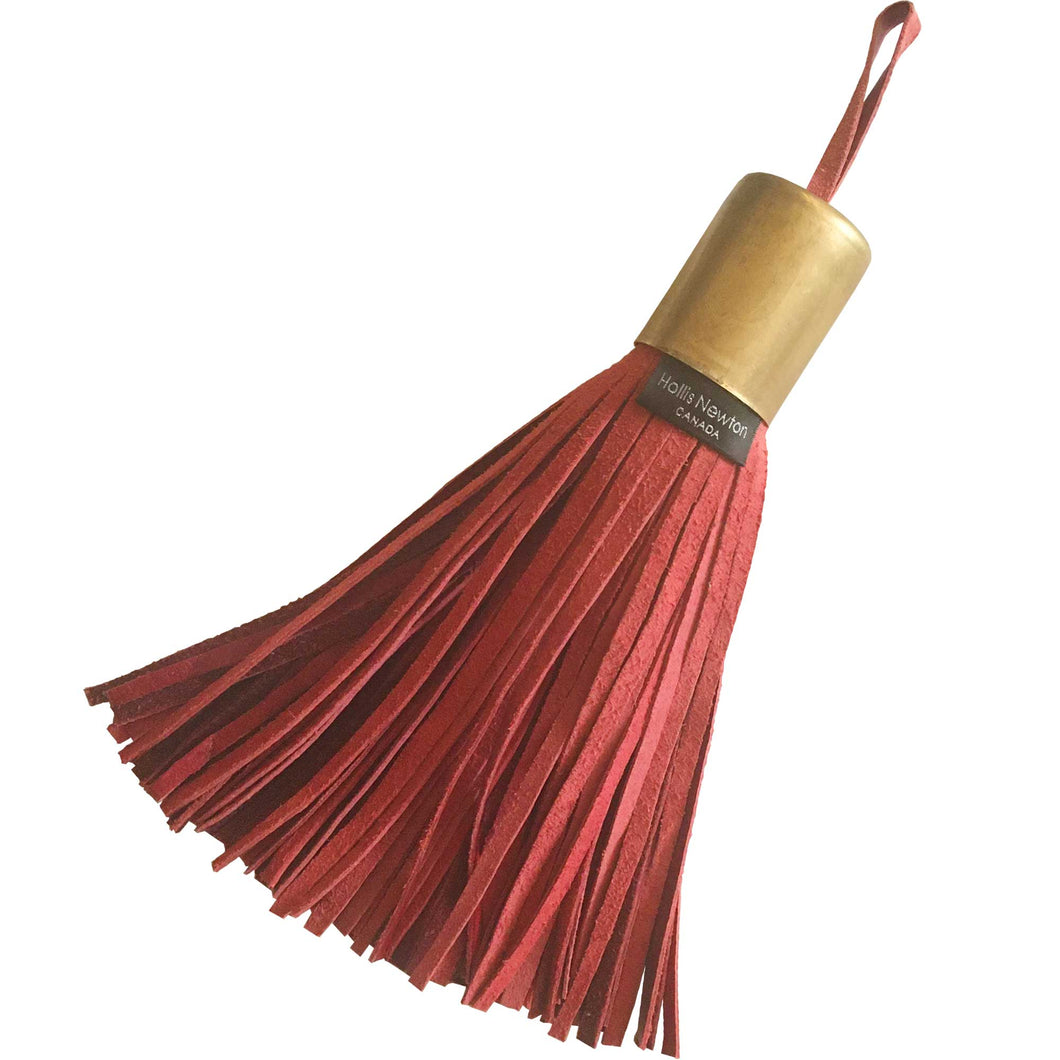 Leather Tassel - Red
